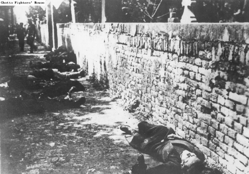 SS men shooting hostages in Pancevo, Yugoslavia.